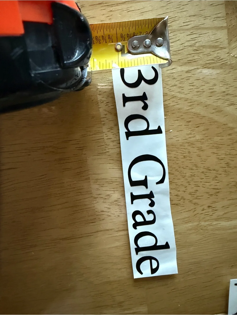 3rd Grade vinyl Decal - Black Text
